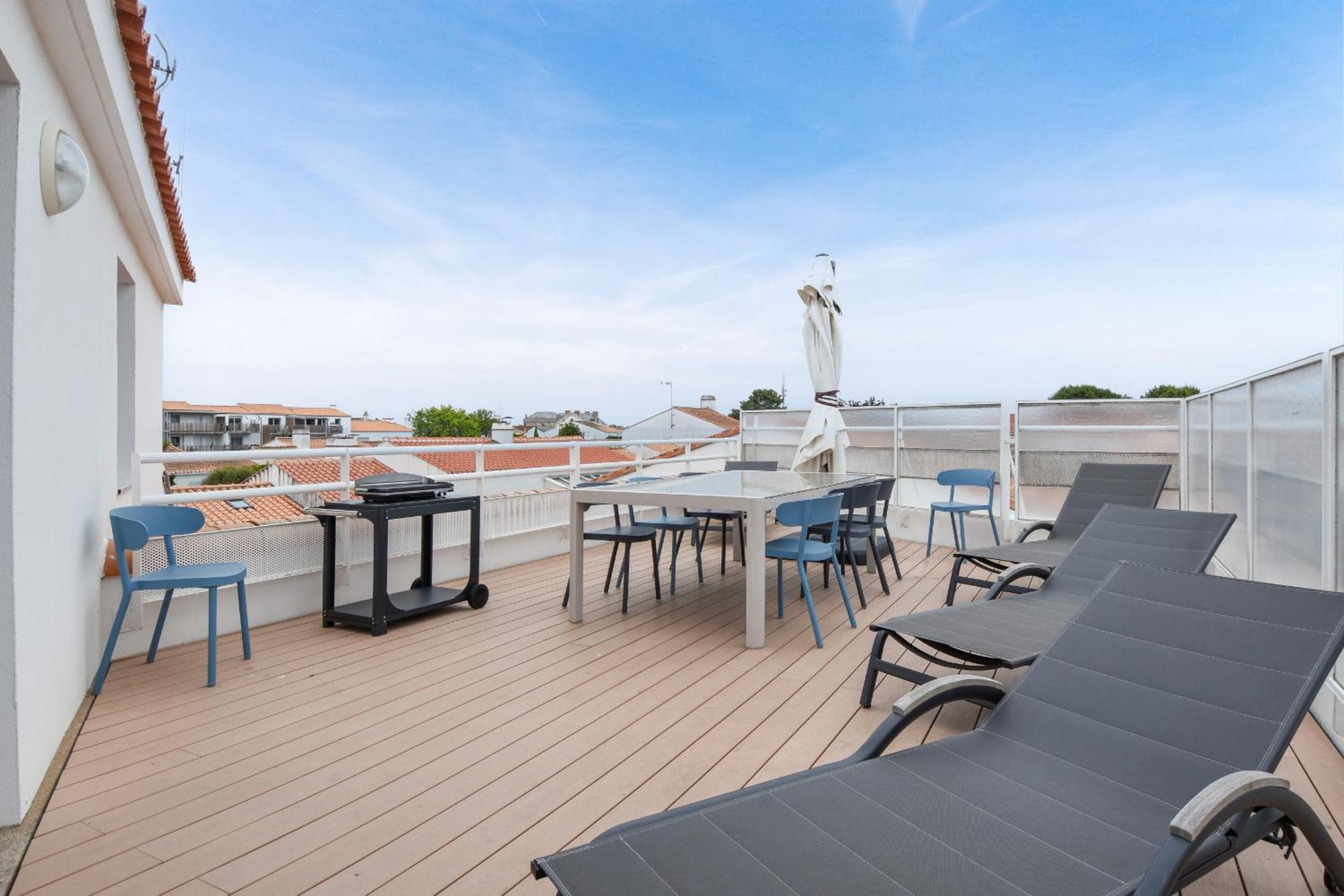 Appart Pour 8 Au Coeur De Noirmoutier - Terrasse Екстериор снимка